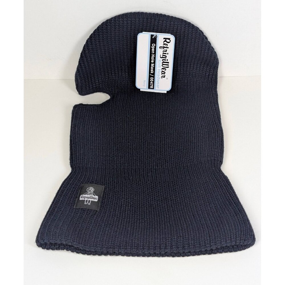 Vintage Refrigiwear Balaclava Face Mask  Over-The-Head Open Eye 0047R Navy Blue